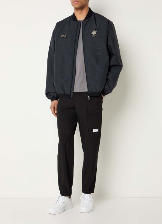 Armani Bomberjack met logo - voorkant 4 zwart