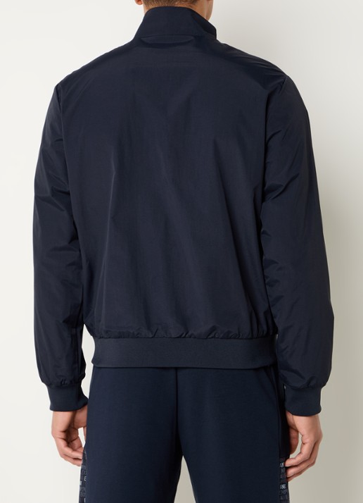 Armani Bomberjack met ritszakken en logo - achterkant donkerblauw