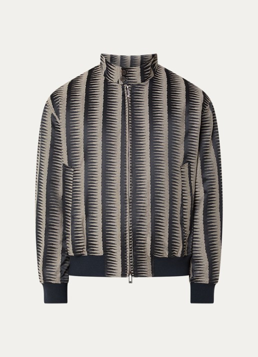 Armani Bomberjack met steekzakken - voorkant 3 donkerblauw
