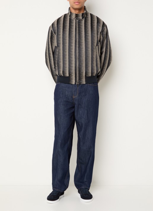 Armani Bomberjack met steekzakken - voorkant 4 donkerblauw