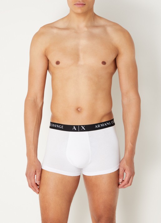Armani Boxershorts met logoband in 3-pack - voorkant 3 wit