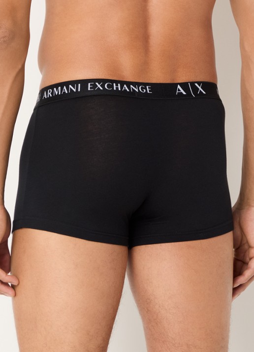 Armani Boxershorts met logoband in 3-pack - achterkant 4 olijfgroen