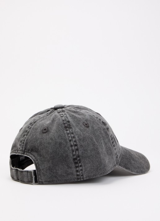 Armani Cappello pet van denim met logoborduring - detail 2 donkergrijs