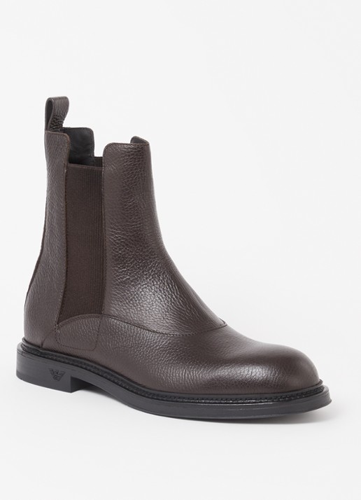 Armani Chelsea boot van kalfsleer