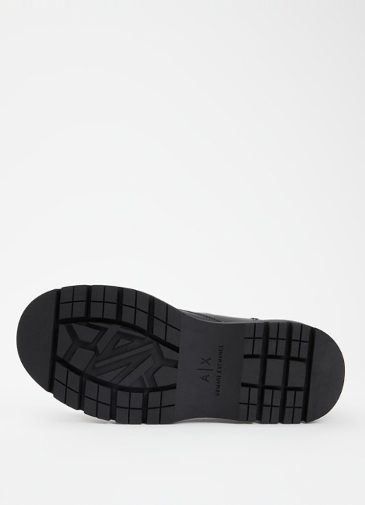 Armani Chelsea boot van leer - detail 2 zwart