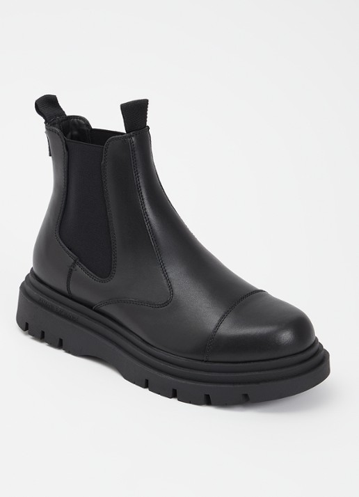Armani Chelsea boot van leer