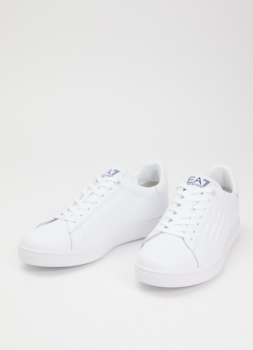 Armani Classic CC sneaker van leer  - detail 3 wit