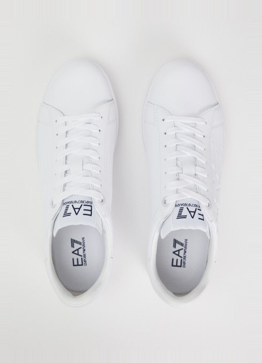 Armani Classic CC sneaker van leer  - detail 4 wit