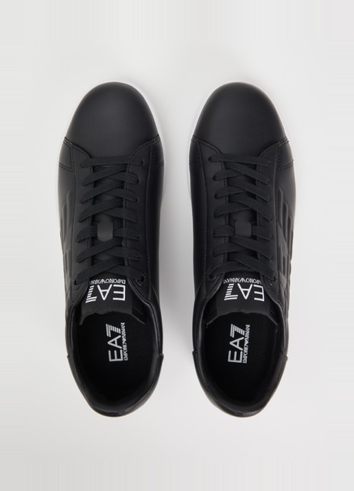 Armani Classic CC sneaker van leer  - detail 2 zwart