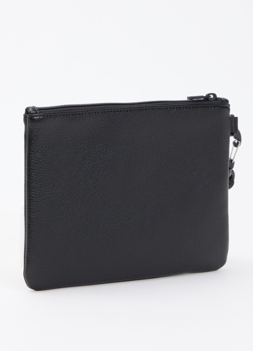 Armani Clutch van imitatieleer met logo - achterkant 2 zwart