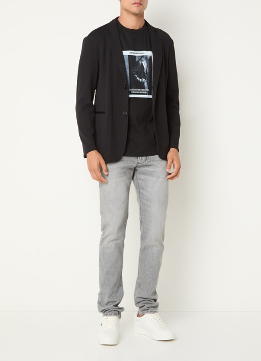 Armani Colbert met structuur - voorkant 2 zwart
