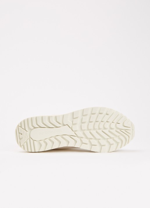 Armani Cordura sneaker met details van suède - detail 5 wit
