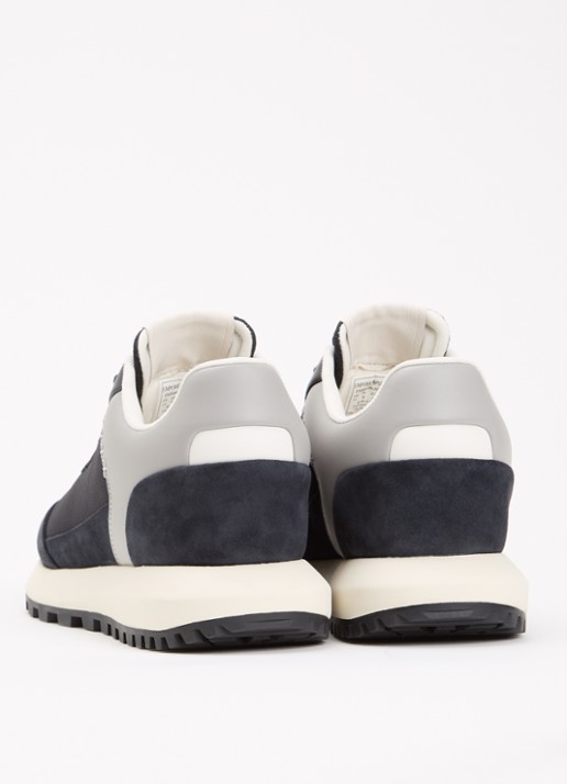 Armani Cordura sneaker met details van suède - achterkant 5 donkerblauw