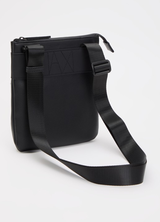 Armani Crossbody tas met logo  - achterkant 2 zwart