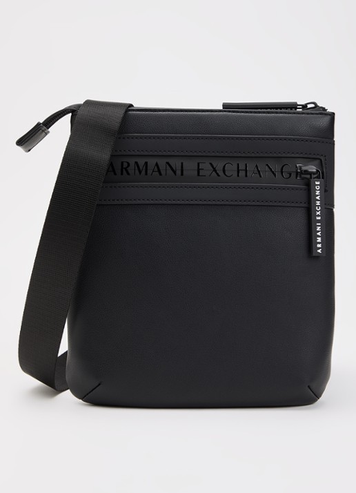 Armani Crossbody tas met logo  - voorkant zwart