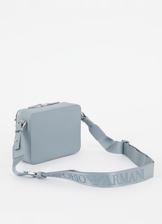 Armani Crossbodytas met afneembare schouderriem en logo - achterkant blauwgrijs