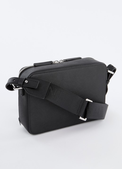 Armani Crossbodytas met afneembare schouderriem en logo - achterkant 3 zwart