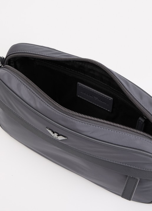 Armani Crossbodytas met afneembare schouderriem en logo - detail 3 blauwgrijs