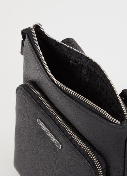 Armani Crossbodytas met logo en verstelbare schouderriem - detail 2 zwart