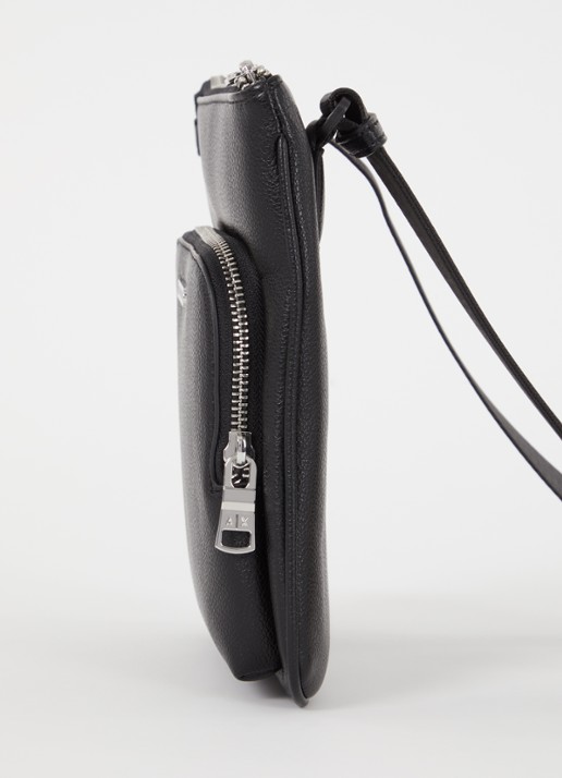 Armani Crossbodytas met logo en verstelbare schouderriem - detail 3 zwart