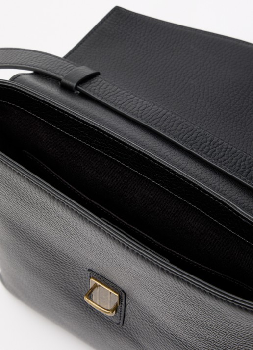 Armani Crossbodytas van leer - detail zwart