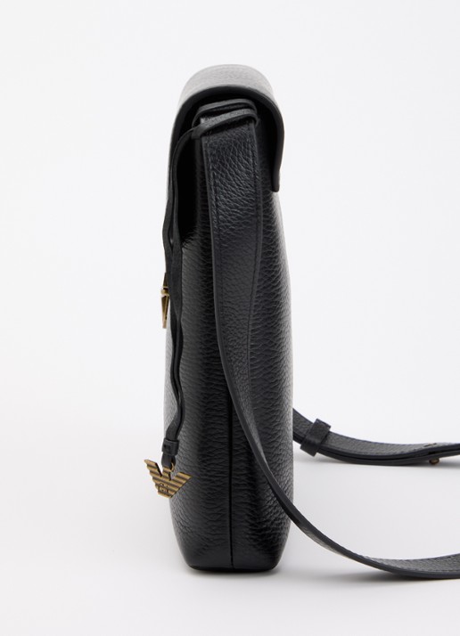 Armani Crossbodytas van leer - detail 2 zwart