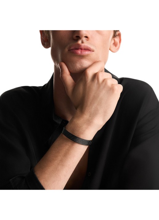 Armani Eagle Logo bangle EGS3383001 - detail 2 zwart