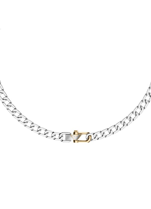 Armani Eagle Logo ketting EGS3372040 - voorkant zilver