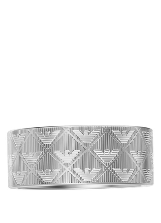 Armani Eagle Logo ring EGS3361040 - voorkant zilver