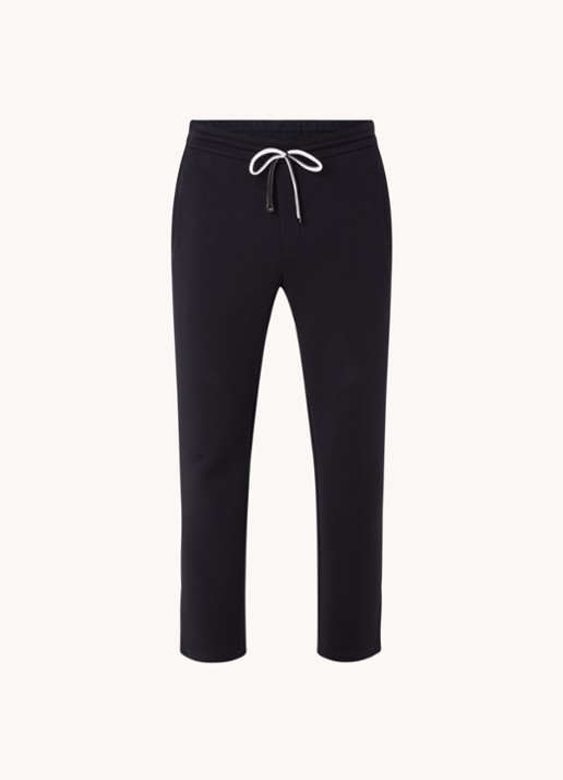Armani Essential tapered fit joggingbroek met steekzakken - voorkant donkerblauw