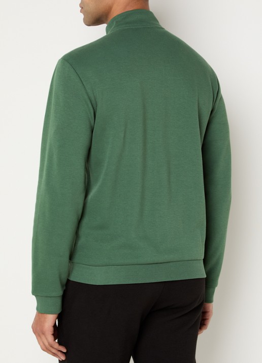 Armani Fijngebreid vest met logo - achterkant 4 groen