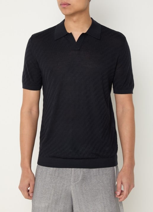 Armani Fijngebreide pullover in wolblend