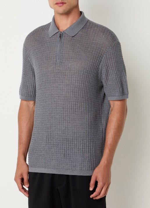 Armani Fijngebreide pullover in zijdeblend met polokraag