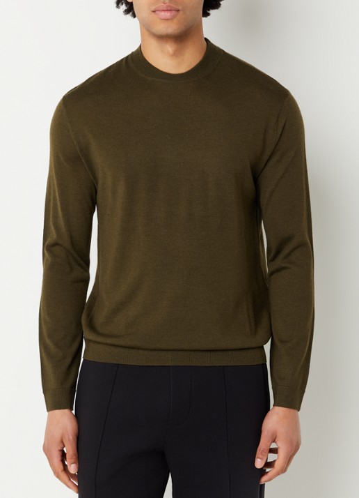 Armani Fijngebreide pullover met logo