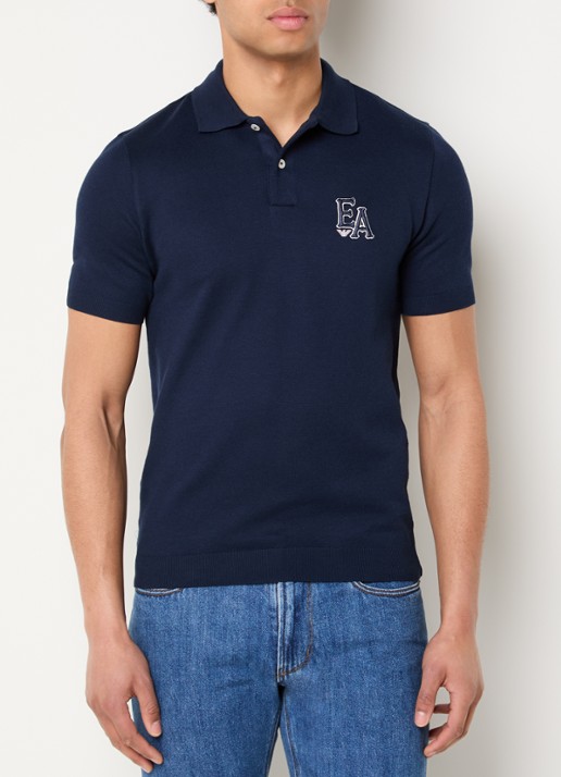 Armani Fijngebreide regular fit polo