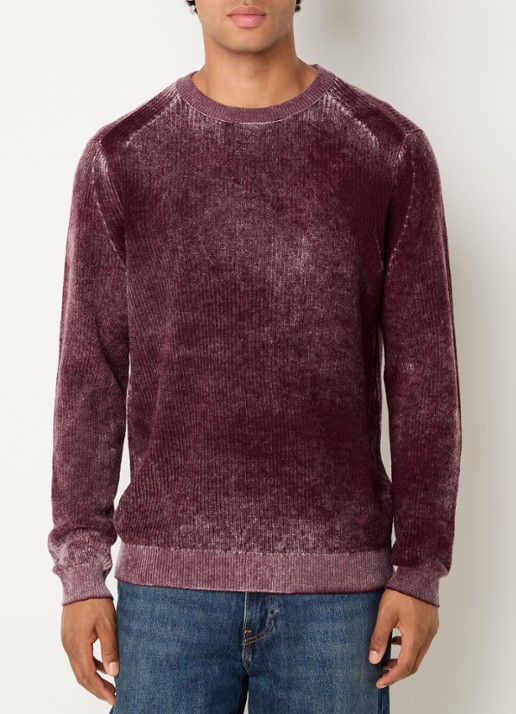 Armani Fijngebreide trui in wolblend met print