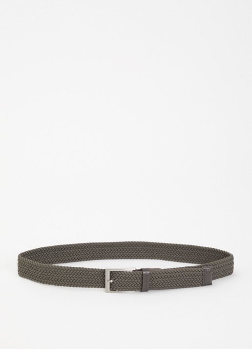 Armani Gevlochten riem met leren details