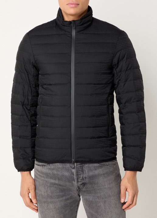 Armani Gewatteerd jack met donsvulling en logoprint