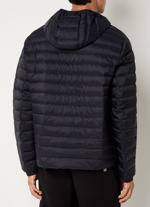 Armani Gewatteerd jack met donsvulling en ritszakken - achterkant 3 donkerblauw
