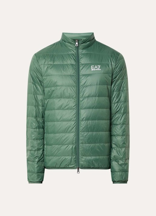 Armani Gewatteerd jack met donsvulling - voorkant groen