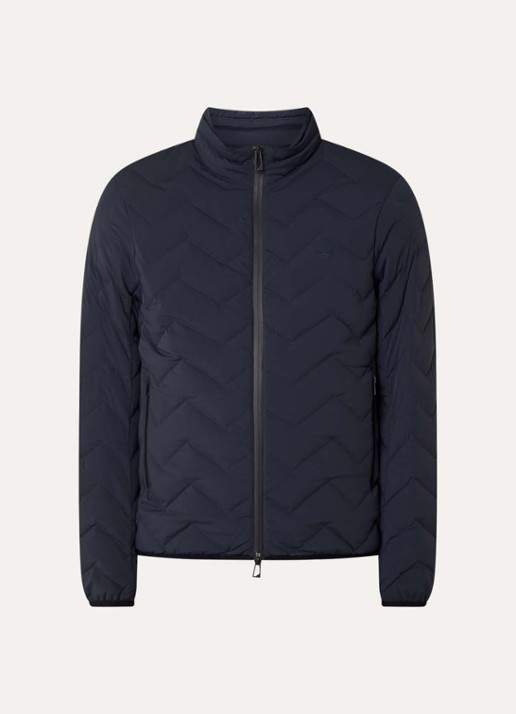 Armani Gewatteerd jack met donsvulling - voorkant 2 iconico 0920 blu nav / donkerblauw