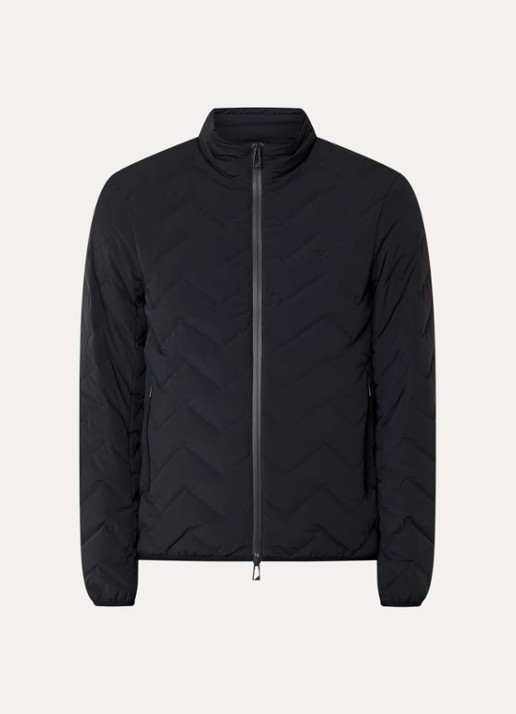 Armani Gewatteerd jack met donsvulling - voorkant 2 black beauty / zwart