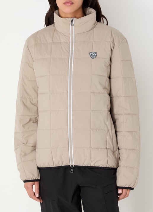 Armani Gewatteerd jack met logo en donsvulling