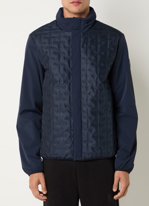 Armani Gewatteerd jack met quilt patroon en ritszakken