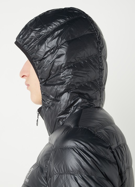 Armani Gewatteerd trainingsjack met donsvulling en logo - detail 2 zwart