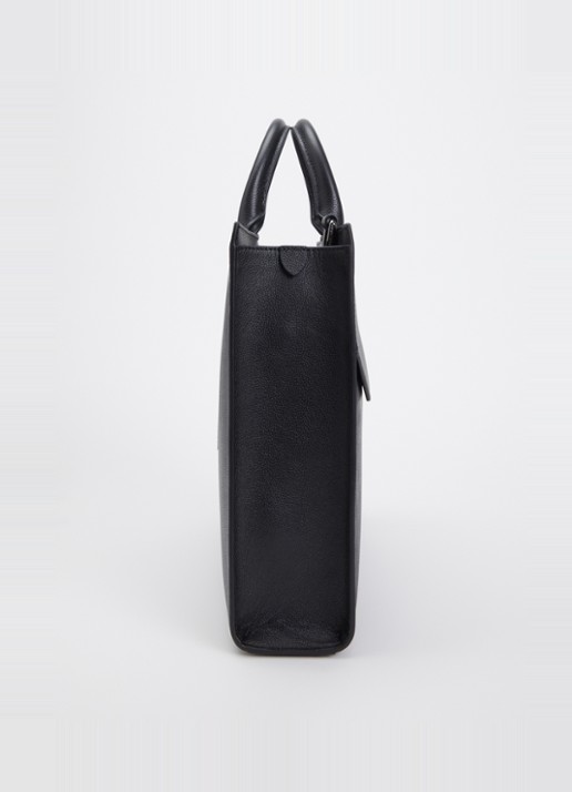 Armani Handtas van leer met afneembare schouderriem - detail 4 zwart