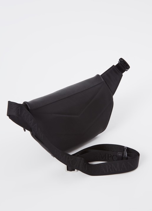 Armani Heuptas met leren details - achterkant zwart
