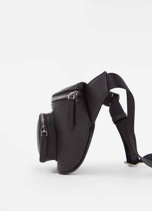 Armani Heuptas met leren details - detail 3 zwart