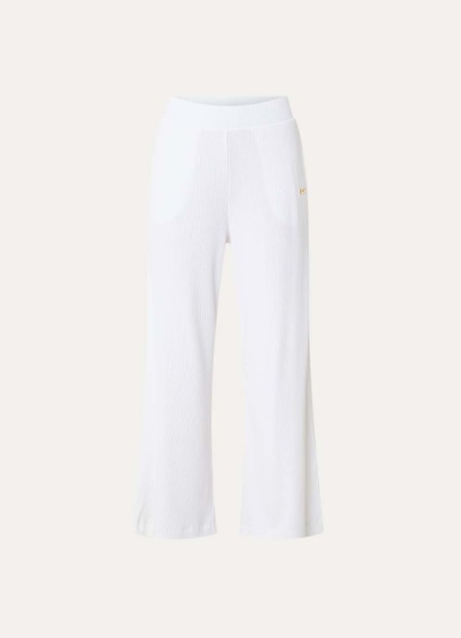 Armani High waist flared fit broek - voorkant 2 wit
