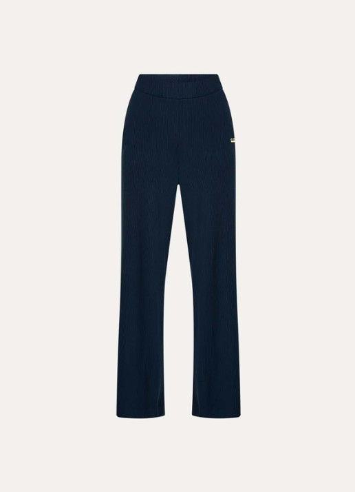 Armani High waist flared fit broek - voorkant donkerblauw